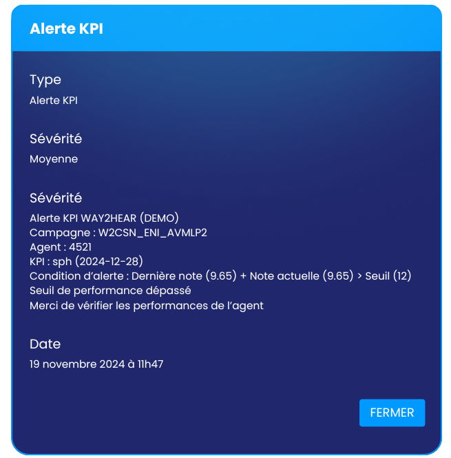 Alerte KPI